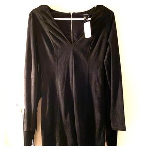 V neck body con dress